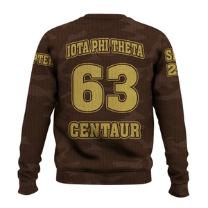 Iota Phi Theta suéter de punto 1963 Chenille letras acrílico griego fraternidad pulóver ropa invierno ropa griega - Product Image 3
