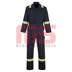 Người đàn ông ngọn lửa kháng bảo hộ lao động phù hợp với thoáng khí dùng một lần bảo vệ Coverall an toàn công nghiệp FR chống cháy đồng phục bán buôn - Product Image 5