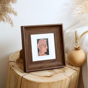 Cadre photo en bois sculpté à la main, personnalisable en couleur et en taille, pour décoration ethnique, détails artistiques traditionnels en bois - Product Image 6