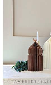 Exquisito centro de mesa de decoración islámica de metal para Ramadán diseñado con intrincados detalles de linterna arabesca - Product Image 3