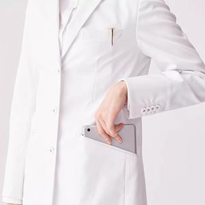 เสื้อโค้ทสตรี,เสื้อโค้ทสำหรับใส่แล็บงานฝีมือสีขาว - Product Image 5