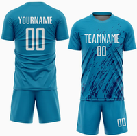 Uniforme de Fútbol de Palestina Personalizado al por Mayor, OEM/ODM, Cuello en V, Manga Corta, Secado Rápido, Transpirable, Ligero, 100% Poliéster