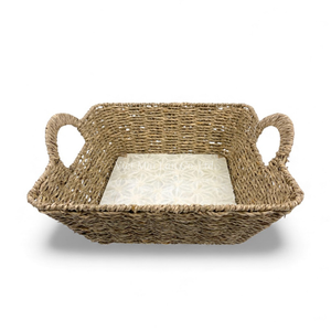 Bandeja Redonda de Nácar al por Mayor con Borde de Pasto Marino para Servir Comida en Mesa y Hogar, de Vietnam - Product Image 2