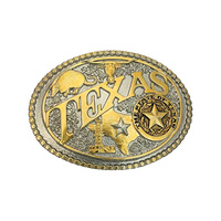 Vente en gros de ceinture western 3D de haute qualité pour boucle accessoires de cowboy personnalisés en métal nickelé doré ton vintage