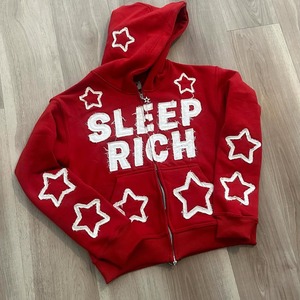 Sweat à capuche rouge personnalisé coton lourd 420gsm avec broderie chenille pour hommes hiver Streetwear pull - Product Image 1