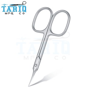 Tijeras profesionales para uñas de acero inoxidable de alta calidad, Mini tijeras con mango plateado para pestañas o Tijeras para uñas de bebé - Product Image 1