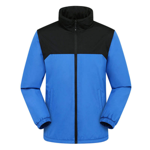 Veste de sport d'extérieur imperméable résistante à l'usure avec logo personnalisé en tissu haut de gamme Veste coupe-vent noire de haute qualité - Product Image 1