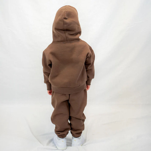 Ensemble sweat à capuche et pantalon en molleton décontracté pour enfants, logo personnalisé, tenue unisexe pour tout-petits, sweat à capuche et pantalon assortis pour enfants - Product Image 6