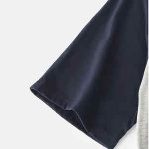 Ensemble de 2 pièces 100% coton T-shirt à manches courtes respirant de haute qualité pour hommes, couleur unie, mode estivale - Product Image 3