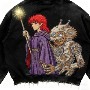 เสื้อฮู้ดดี้ผู้ชายทรงบ็อกซี่ สไตล์สตรีทแวร์ ผ้าหนานุ่ม หรูหรา ใส่สบาย เหมาะสำหรับฤดูหนาว แบบสั้น  ไม่มีลาย  สามารถสั่งทำได้ - Product Image 5