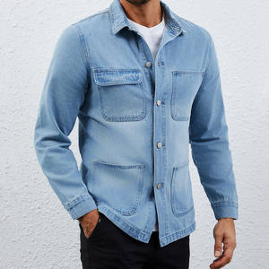 Veste en jean décontractée à la mode pour hommes, respirante, couleur unie, veste d'hiver au design unique, veste en jean de haute qualité pour hommes - Product Image 5