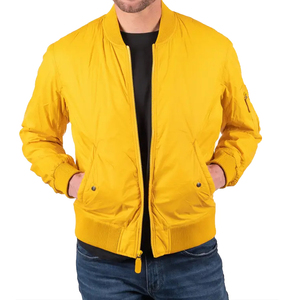 Chaqueta de bombardero con cremallera para exteriores, abrigos, precio al por mayor, chaqueta de bombardero con estilo para hombre más vendida - Product Image 1
