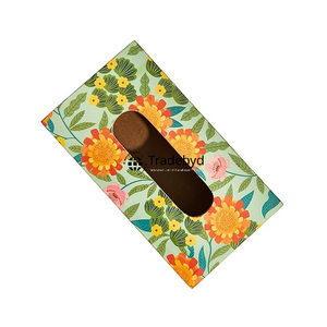 Porte-mouchoirs décoratif de luxe écologique en bois émaillé imprimé artistique Tradebyd pour l'espace de vie - Product Image 4