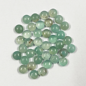 High Quality AAA Grade 6mm Natural Aquaprase Round Cabochon Green Gemstone Semi Precious Verified Indian Supplier - Product Image 2