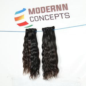Venta al por mayor 100% Extensiones rectas alineadas con cutícula virgen Onda natural de alta calidad Templo indio Extensiones onduladas en bruto vietnamitas - Product Image 3