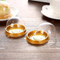 Mini boîte ovale transparente en plastique pour donuts avec couvercle, en matériaux recyclés, impression par transfert thermique pour muffins et événements de mariage