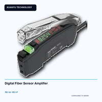 Amplificateur de capteur à fibre optique numérique 12-24V CC NPN/PNP à réponse rapide, montage sur rail DIN, temps de réponse de 0,16 à 2,94 ms pour étiquettes de petite taille