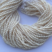 4mm 5mm naturel blanc jaune perle d'eau douce pierre bouton forme perles brin gros pierres précieuses usine fournisseur perles en vrac