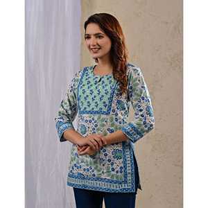 Haut blanc chic à imprimé floral pour femmes, haut chic en popeline de soie tricotée avec décoration en dentelle, taille unique - XL pour le printemps et l'automne - Product Image 3