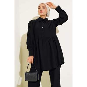 Conjunto de 2 piezas para mujer en negro con elegante cuello detallado de encaje diseñado para bebés - Product Image 4