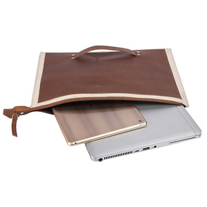 Funda de lujo de 14 pulgadas delgada de cuero genuino para portátil, cómoda bolsa de mensajero de hombro informal, PU, Chromebook, funda protectora para oficina - Product Image 4