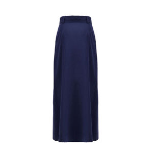 Vintage <b>Navy</b> Gabardine <b>Wrap</b> Skirt with Adjustable Empire Waist - Product Image 3
