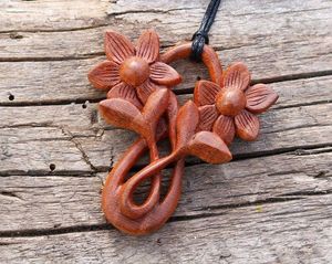 HOW <b>NECKLACES</b> FOR WOMEN MEN NATURAL <b>LARGE</b> BOHO TRIBAL SONO WOODEN <b>Pendant</b> on Adjustable Cord Handmade <b>Necklace</b> - Product Image 1