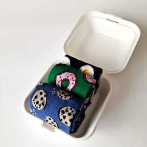 Chaussettes amusantes à motif d'ours, respirantes, légères, avec logo personnalisé, tricotées en nylon et élasthanne, longueur mi-mollet, pour usage quotidien, saison hivernale - Product Image 3