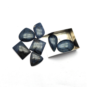 7 Uds Dumortierita Natural cuarzo 10-20mm cojín de pera ovalada cabujón 49,96 GMS lote Iroc ventas tamaño libre mezcla forma piedra preciosa suelta - Product Image 5