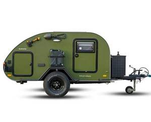 Remolque de Camping Moderno Tipo Lágrima de Aluminio, Diseño Impermeable de Acero Inoxidable, Compatible con Autocaravanas, Precio al por Mayor - Product Image 3