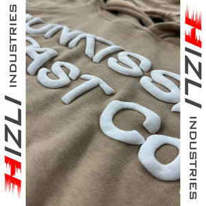 Sweat à capuche unisexe surdimensionné personnalisé, 100% coton molletonné, poids lourd 450 g/m², ample, épaules tombantes, impression en relief, grande taille, hiver - Product Image 3