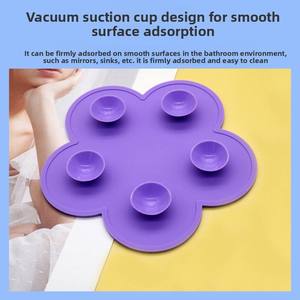 Silicone Beauty Cleaning Tool Flower <b>Suction</b> Cup Makeup Washing Brush <b>Pad</b> Factory Custom Love Shape Cleaning <b>Pad</b> for Commercial - Product Image 3