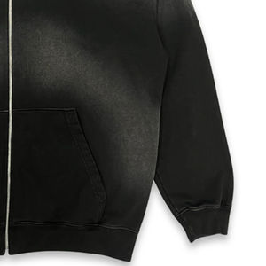 Haute qualité 100% coton à capuche coupe ample 3D broderie cravate teinture solide motif avant Logo numérique hiver délavé plaine teint - Product Image 4