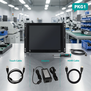 Monitor Táctil RS232 Premium, Monitor de Puerto Serie, Monitor RS232 con Soportes de Montaje en Panel - Product Image 1