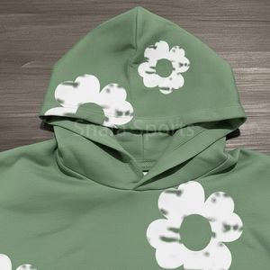 Nouveau style de survêtement pour hommes avec impression en relief, survêtement à capuche en denim déchiré pour hommes, créez votre propre survêtement, nouvelle arrivée - Product Image 3