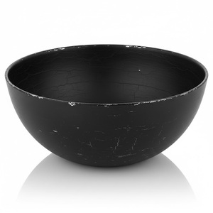 Bol de service rond en aluminium au design incroyable, finition antique en laiton, parfait pour servir des salades et des soupes - Product Image 3