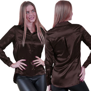 Camisa de Manga Larga para Mujer, Estilo Hong Kong, Tejido Twill, Cuello Camisero, Ligera, para Otoño, Primavera 2026 - Product Image 5