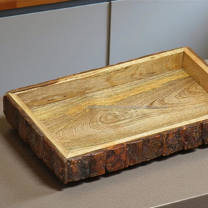 Elegante Bandeja de Madera de la Mejor Calidad, Duradera, Ecológica, para Servir, Decorativa, para Uso en el Hogar y la Cocina, con Diseño Elegante - Product Image 3