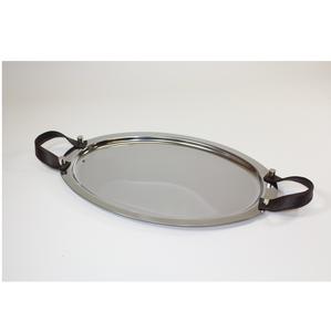 Bandeja de almacenamiento redonda de estilo moderno con asa, bandeja para servir eventos de boda hechos a mano para uso en restaurantes - Product Image 3