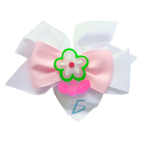 Fiocchi per capelli con clip, accessori per acconciature, abbinabili a dettagli floreali in acrilico in 4 colori trendy - Product Image 4