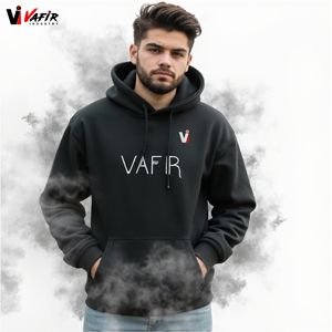 Sudadera con Capucha Extra Grande de Algodón/Spandex de Estilo Único, Suministro Directo de Fábrica, para Hombre y Mujer, Corte Regular, Secado Rápido, con Bolsillo, para Invierno, VAFIR - Product Image 5