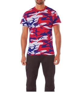 Último diseño OEM personalizado 100% algodón manga corta moda sublimación estampado todo camuflaje Camping Camo camisetas transpirables - Product Image 3