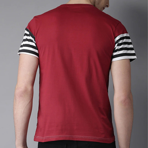 Nouveauté : T-shirts en tricot rayés pour hommes, 100% coton, écologiques, service personnalisé ODM/OEM auprès d'un fournisseur bangladais, faible MOQ - Product Image 3