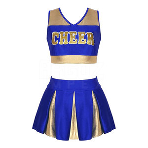Ensembles d'uniformes de cheerleading pour adultes de couleur unie légère de qualité supérieure fabriqués au Pakistan - Product Image 1
