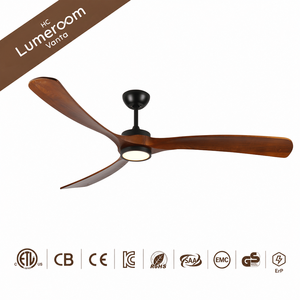 USA In Stock <b>Modern</b> 72 Inch Solid Wood <b>Ceiling</b> Fan with <b>Light</b> Downrod Mount Remote Control DC Motor for Patio Farmhouse - Product Image 4