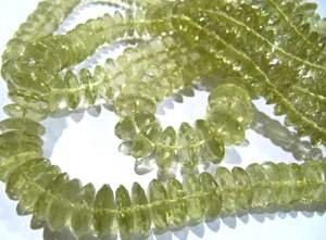 Cuentas de piedras preciosas facetadas de cuarzo limón Natural, cuentas con forma de Rondelle de corte alemán, hebra de 6-11mm, cuentas graduadas de 8 pulgadas de largo - Product Image 6