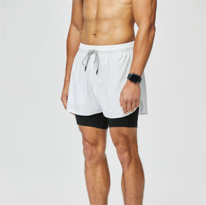 Pantalones cortos deportivos para hombre, transpirables, suaves, ligeros, de secado rápido, para entrenamiento, correr, entrenamiento activo, cintura elástica, cómodos para hacer ejercicio - Product Image 6