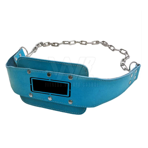 High Quality Customized Heavy Duty Comfortable Weightlifting Dip Steel <b>Chain</b> Leather Belt Non-Slip Eco-Friendly Sustainable - Product Image 1