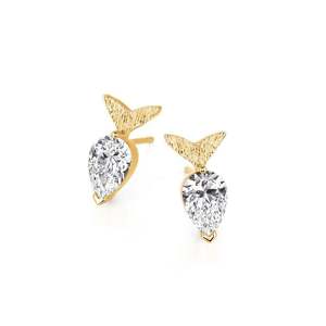 Boucles d'oreilles clous Jeulia Playful Fish Birthstone - Bijoux tendance et mignons en acier inoxydable - Product Image 1