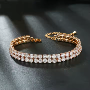 Bracelet de tennis de luxe en diamant Moissanite de 8 pouces en argent 925/or 10K cadeau parfait pour ses occasions spéciales bijoux à la mode - Product Image 5